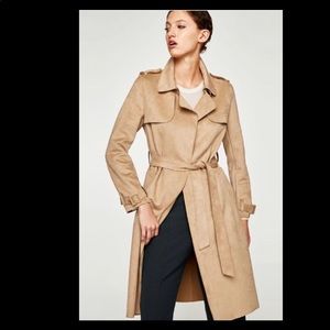 Zara suede trench coat